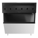 Atosa CYR700P 48-inch ice storage bin with the black front door raised showing the open ice compartment