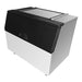 Atosa CYR700P 48-inch ice bin for modular ice machines with stainless steel body on legs, angled right view