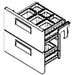 Atosa drawer cartridge for MPF series refrigerated pizza prep tables, line drawing of two drawers holding pans