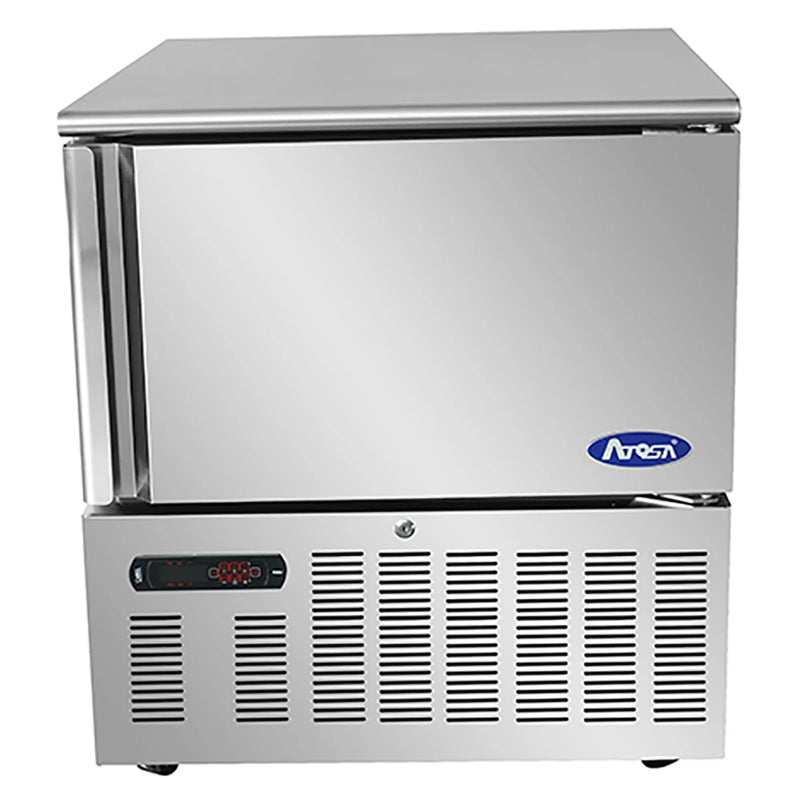 Atosa EBF-05GR stainless steel reach-in blast chiller and freezer for 5 full size pans, 115V, front view