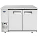 Atosa MBB48GR 48-inch stainless steel back bar cooler with double solid doors, front view