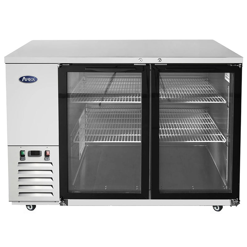 Atosa MBB59GR Stainless Steel 59" Double Door Back Bar Cooler - Various Configurations-Phoenix Food Equipment