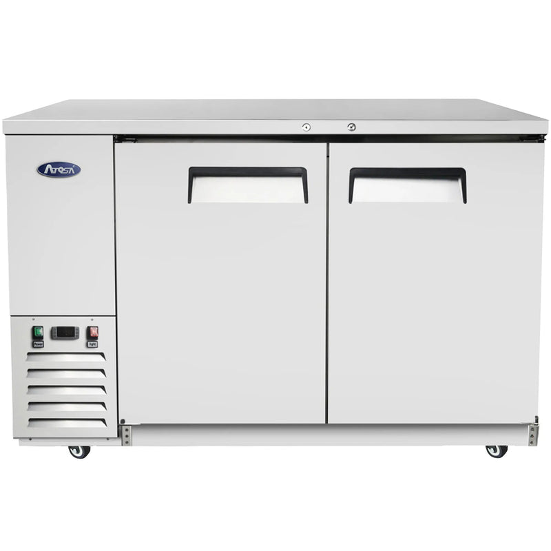 Atosa MBB59GR Stainless Steel 59" Double Door Back Bar Cooler - Various Configurations-Phoenix Food Equipment