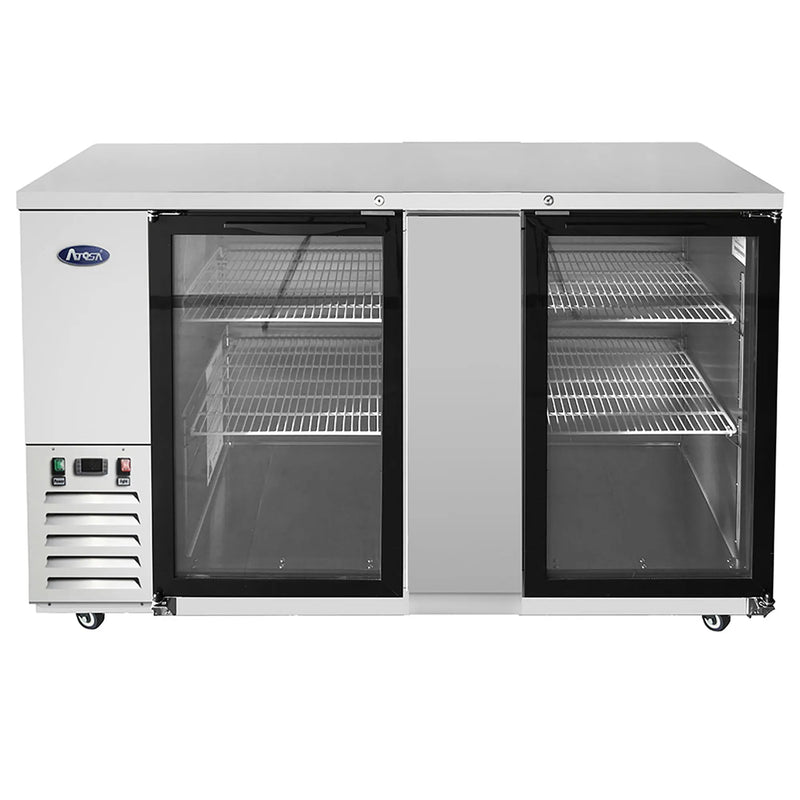 Atosa MBB69GR Stainless Steel 69" Double Door Back Bar Cooler - Various Configurations-Phoenix Food Equipment