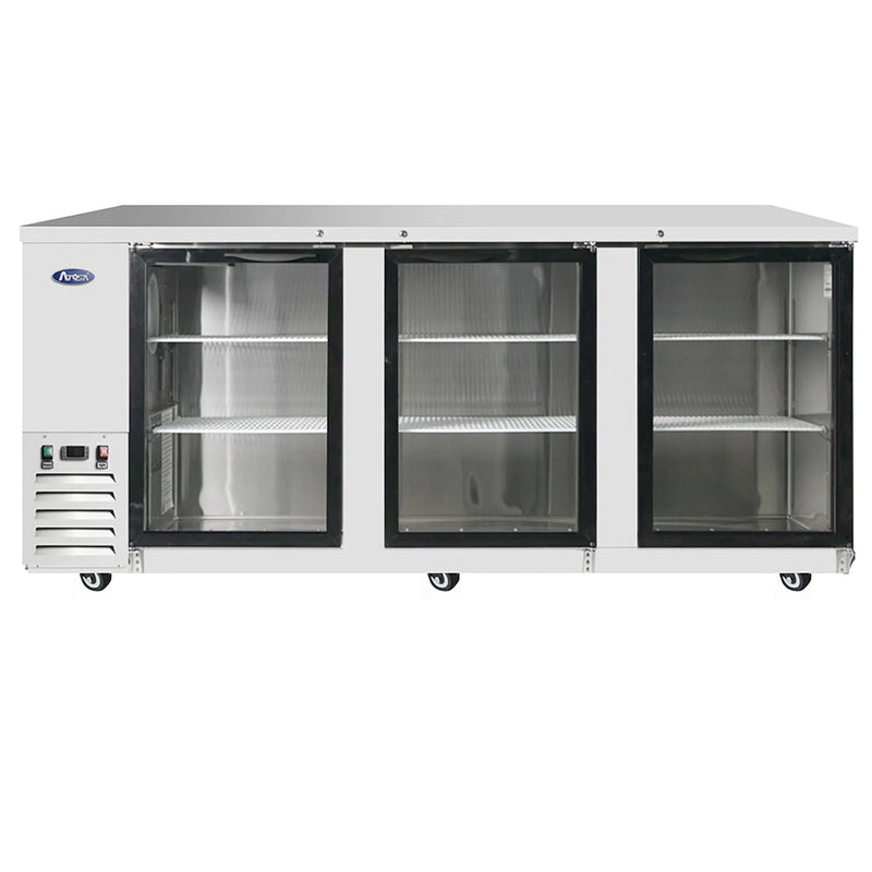 Atosa MBB90GR Stainless Steel 90" Triple Door Back Bar Cooler - Various Configurations-Phoenix Food Equipment