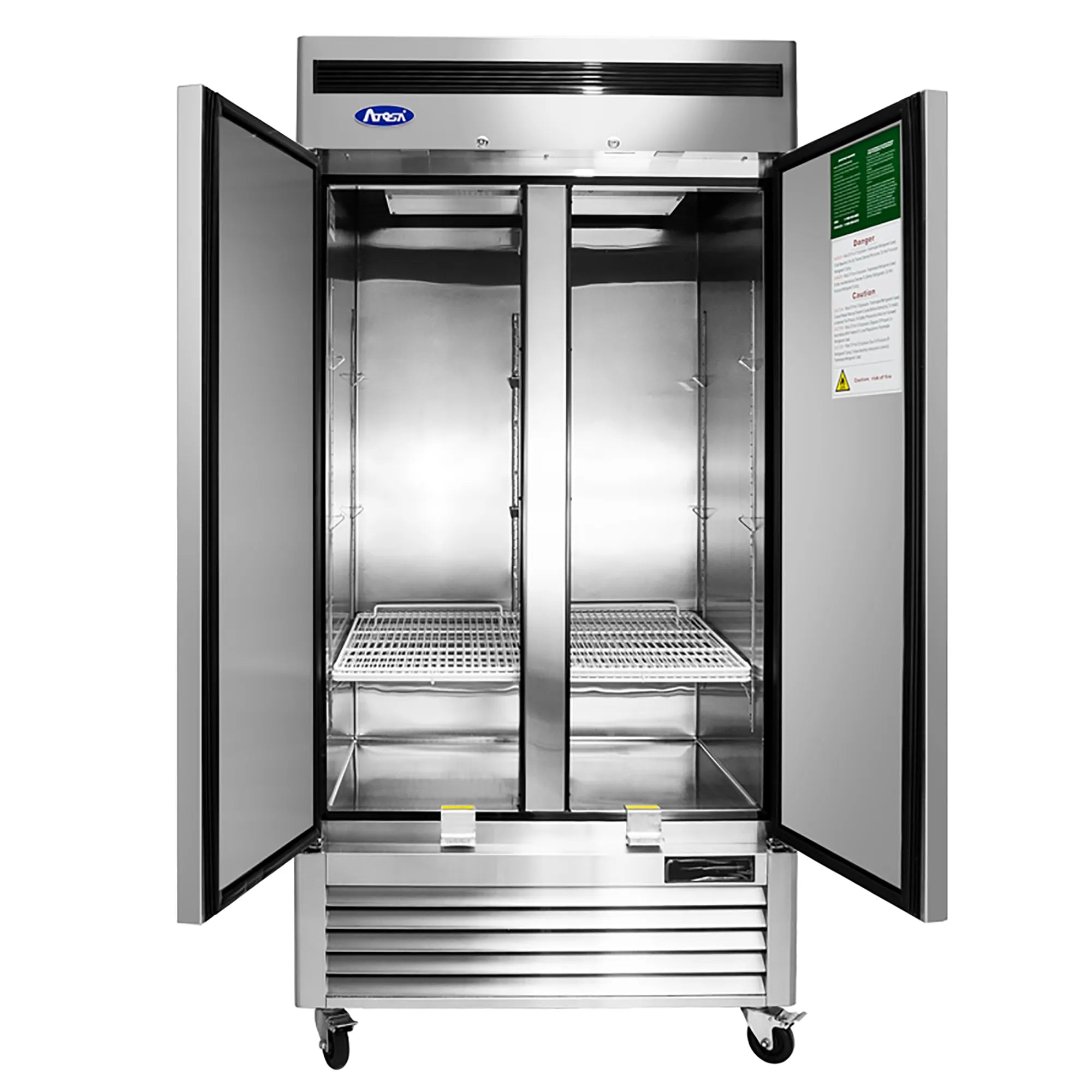 Atosa MBF8506GR Double Solid Door 40" Wide Stainless Steel Refrigerator-Phoenix Food Equipment