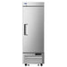 Atosa MBF8532GR 26-inch single solid door stainless steel reach-in refrigerator on casters, front view