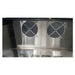 Atosa MBGF24GR commercial glass froster, close-up of the interior evaporator fans that chill the glasses