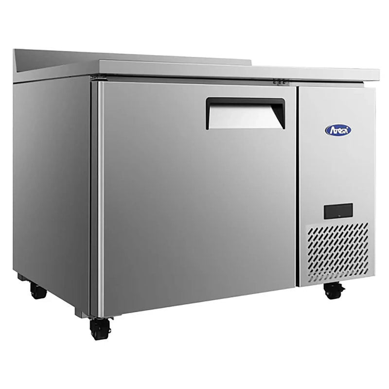 Atosa MGF44GR Single Door 44" Side Mounted Refrigerated Work Table w/ Backsplash-Phoenix Food Equipment