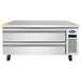 Atosa MGF8460GR 48-inch two drawer stainless steel chef base freezer on casters with side-mounted compressor