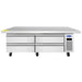Atosa MGF8464GR 76-inch four drawer stainless steel chef base freezer on casters with side-mounted compressor