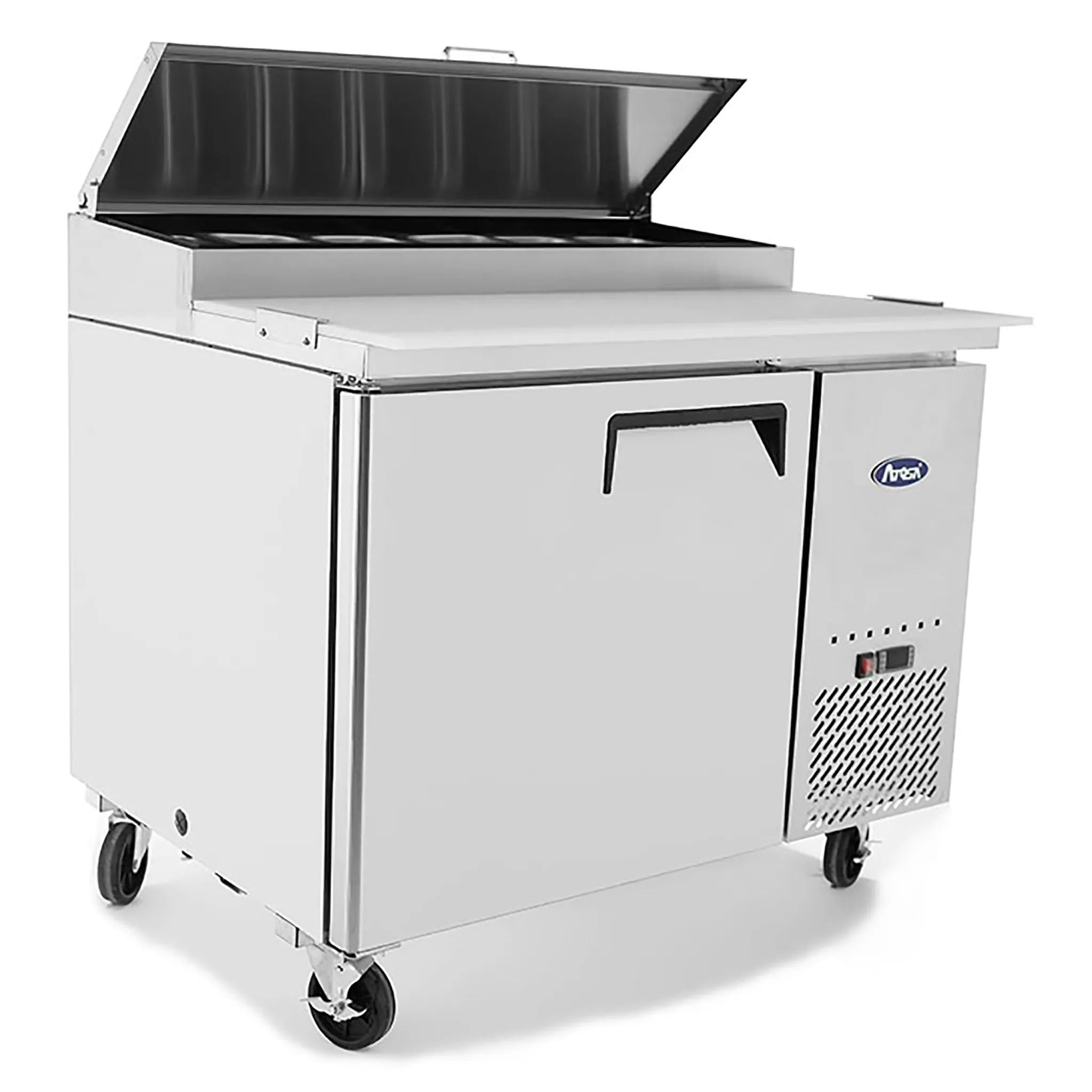 Atosa MPF8201GR Single Door 44" Refrigerated Pizza Prep Table-Phoenix Food Equipment