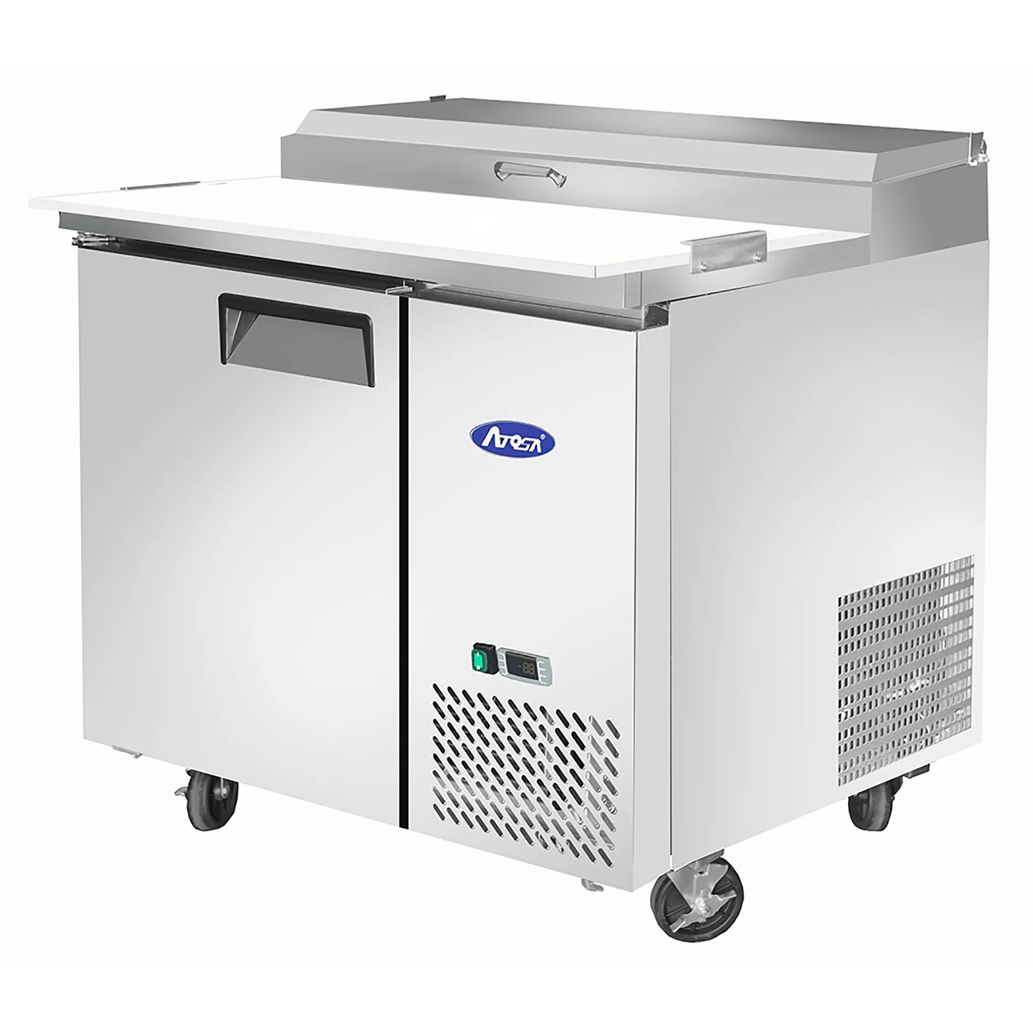 Atosa MPF8201GR Single Door 44" Refrigerated Pizza Prep Table-Phoenix Food Equipment
