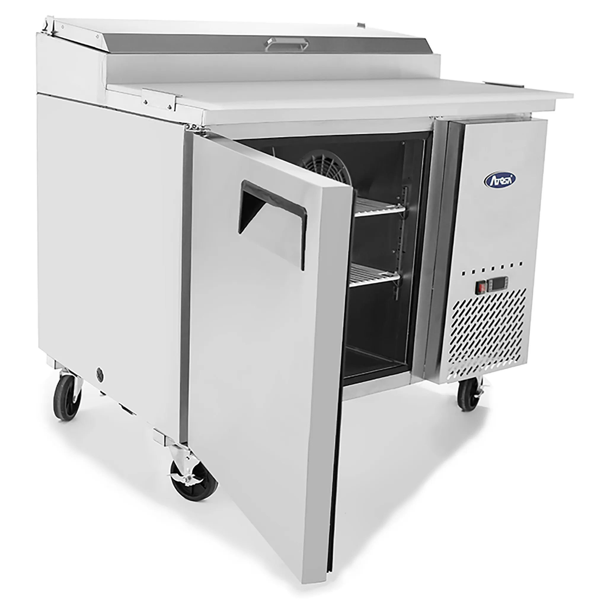 Atosa MPF8201GR Single Door 44" Refrigerated Pizza Prep Table-Phoenix Food Equipment