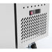 Atosa MPF8201GR pizza prep table, close-up of the side ventilation grille and digital temperature display