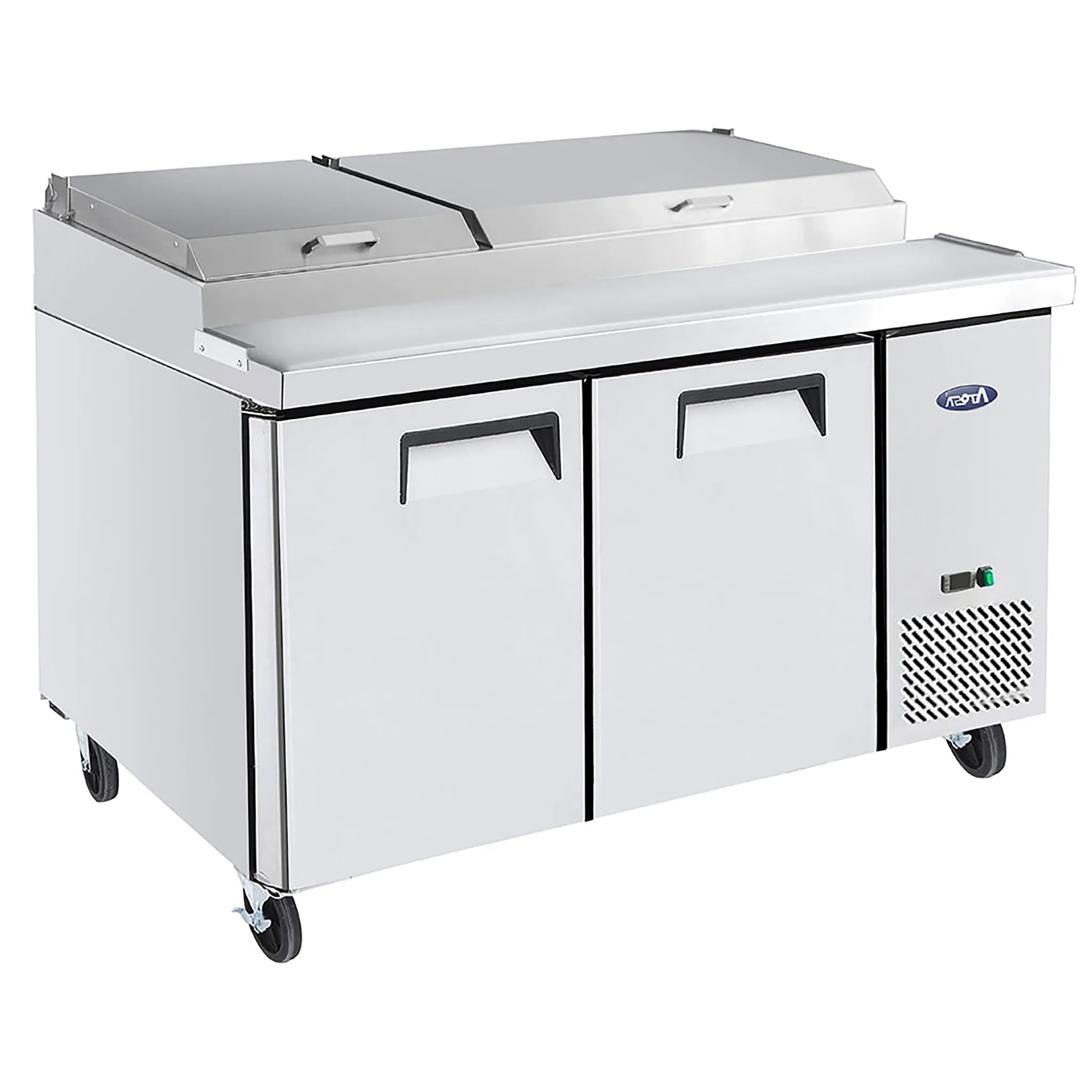 Atosa MPF8202GR Double Door 67" Refrigerated Pizza Prep Table-Phoenix Food Equipment