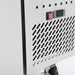 Atosa MPF8202GR pizza prep table, close-up of the side ventilation grille and digital temperature display