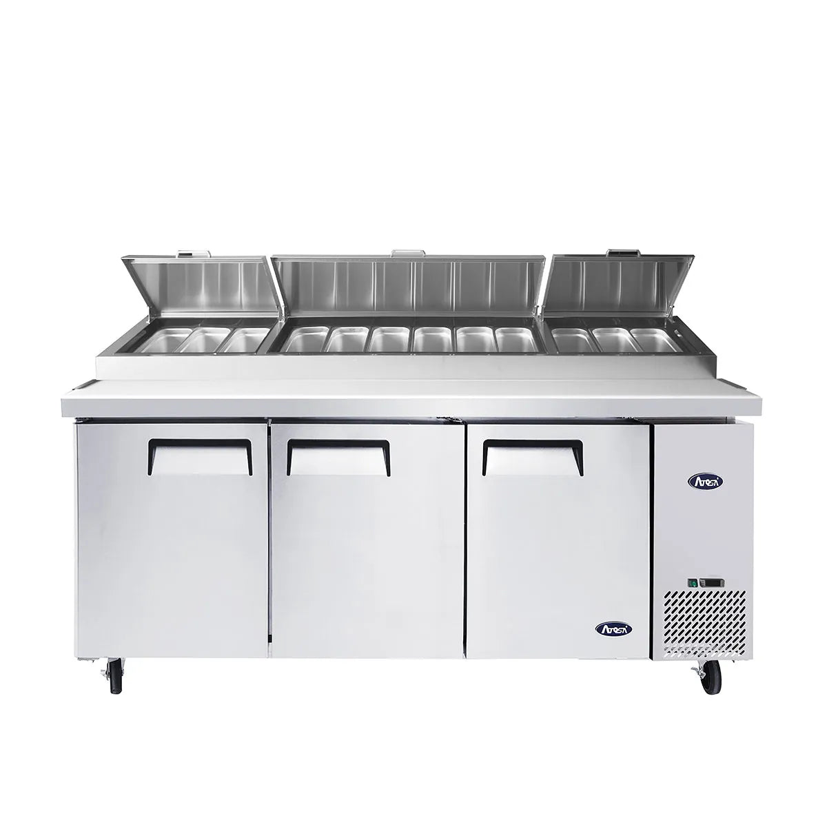 Atosa MPF8203GR Triple Door 93" Refrigerated Pizza Prep Table-Phoenix Food Equipment