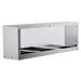 Atosa MROS stainless steel overshelf with glass sneeze guard sized for the CSTEA-3C 3-well steam table