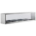Atosa MROS stainless steel overshelf with glass sneeze guard sized for the CSTEB-5C 5-well steam table