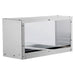 Atosa MROS stainless steel overshelf with glass sneeze guard sized for the CSTEA-2C 2-well steam table