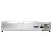 Atosa MSCT-48-10 50-inch stainless steel refrigerated countertop prep station with lid closed, front view