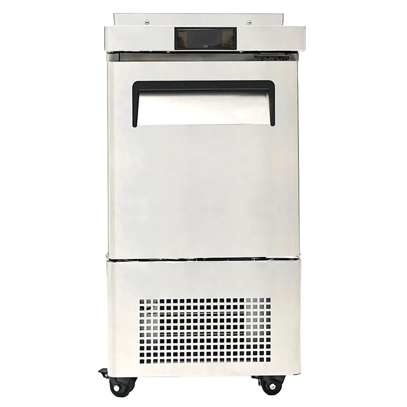 Atosa MSF17GR-NTCV 17-inch single door stainless steel refrigerated sandwich prep table, front view