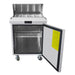 Atosa MSF8301GR 27-inch sandwich prep table with the door open showing the refrigerated base, front view