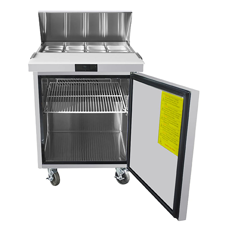 Atosa MSF8301GR Single Door 27" Refrigerated Sandwich Prep Table-Phoenix Food Equipment