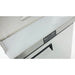 Atosa MSF8301GR sandwich prep table, close-up of the hinged stainless steel lid over the pan rail