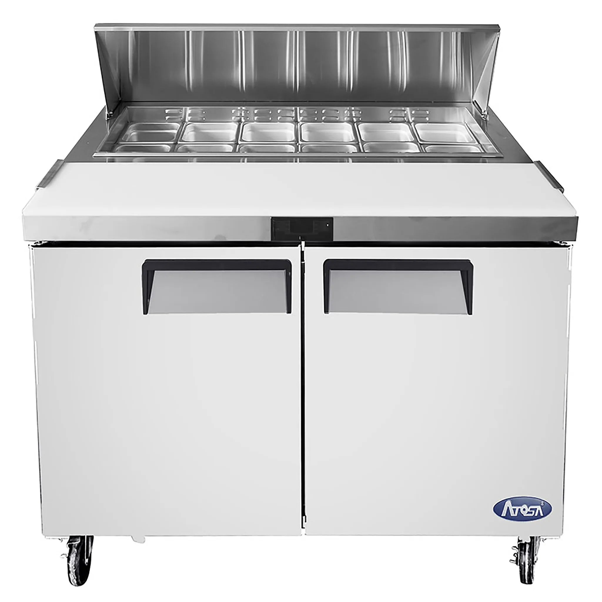 Atosa MSF8302GR Double Door 48" Refrigerated Sandwich Prep Table-Phoenix Food Equipment