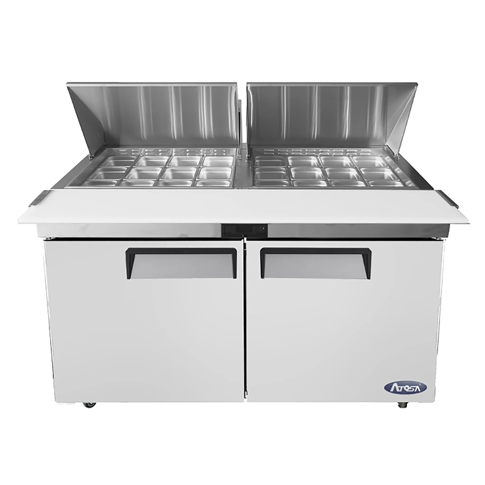 Atosa MSF8307GR Double Door 60" Refrigerated Mega Top Sandwich Prep Table-Phoenix Food Equipment