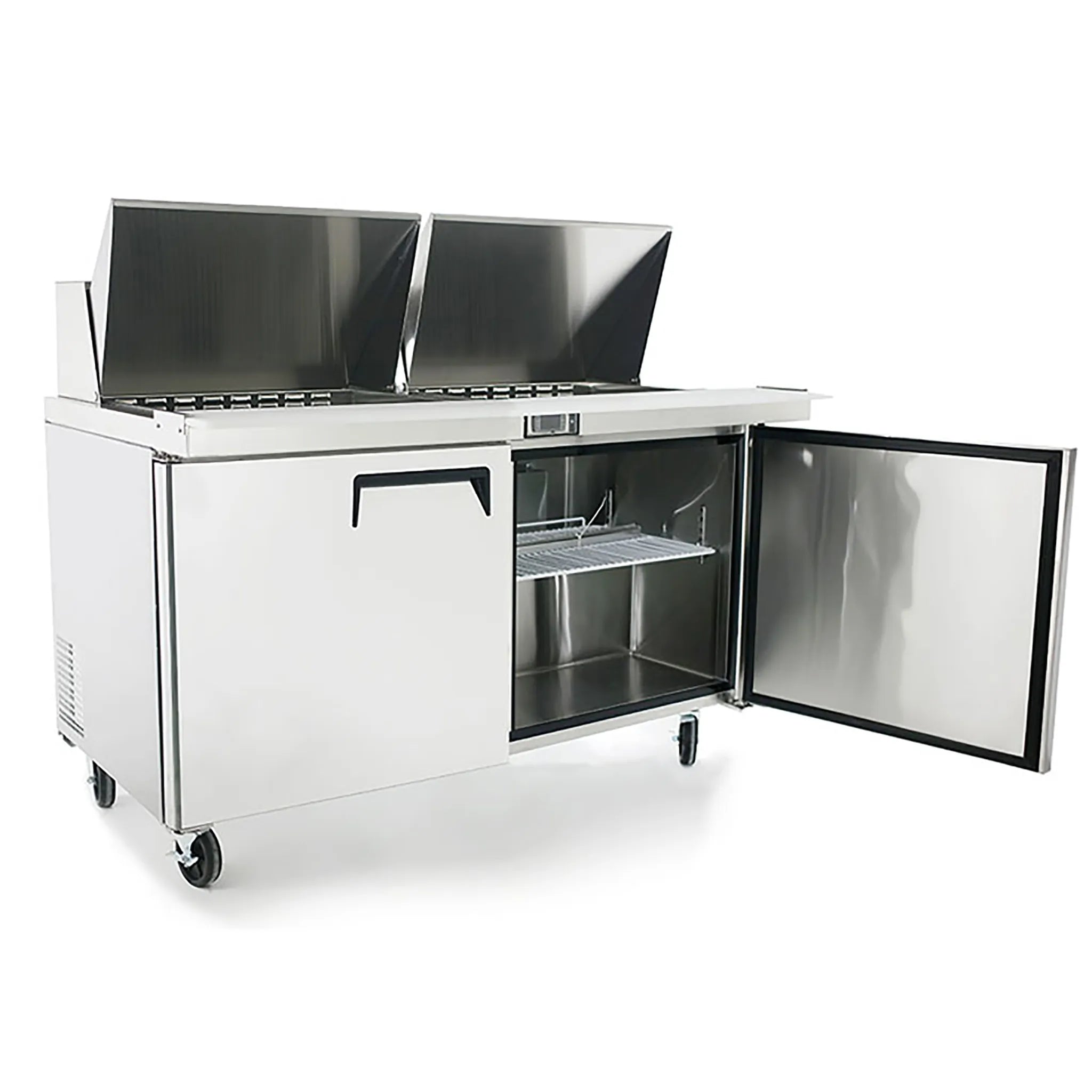 Atosa MSF8307GR Double Door 60" Refrigerated Mega Top Sandwich Prep Table-Phoenix Food Equipment