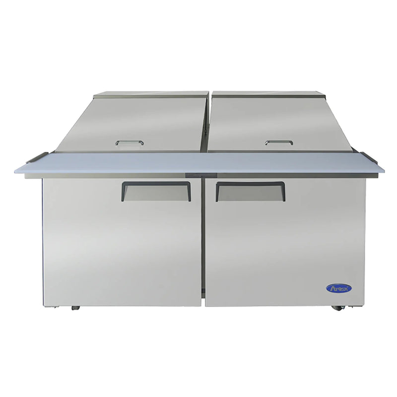 Atosa MSF8307GR Double Door 60" Refrigerated Mega Top Sandwich Prep Table-Phoenix Food Equipment