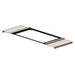 Atosa MYR0450209000 black and stainless steel adapter plate for mounting the YR450S-AP-161 ice machine