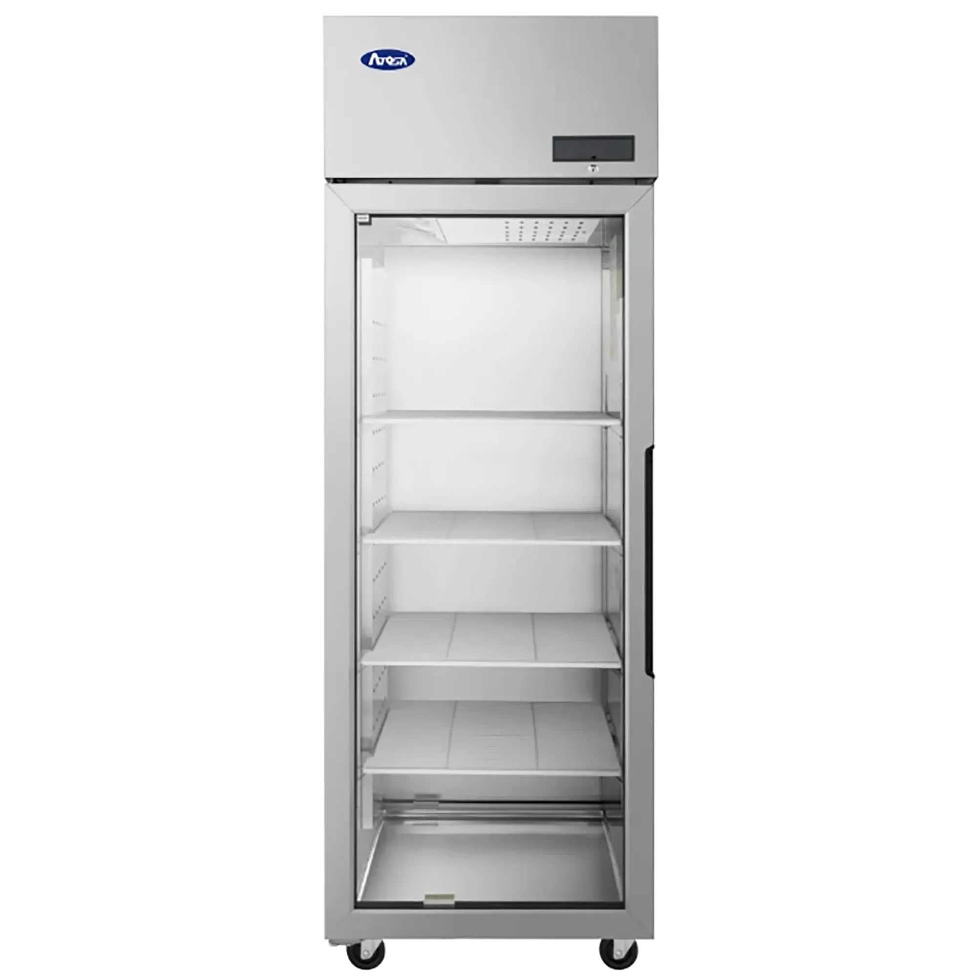 Atosa PLUS-R1-GS-R-PT Single Swing Door 30" Wide Pass Through Display Refrigerator - Right & Left Side Hinged-Phoenix Food Equipment