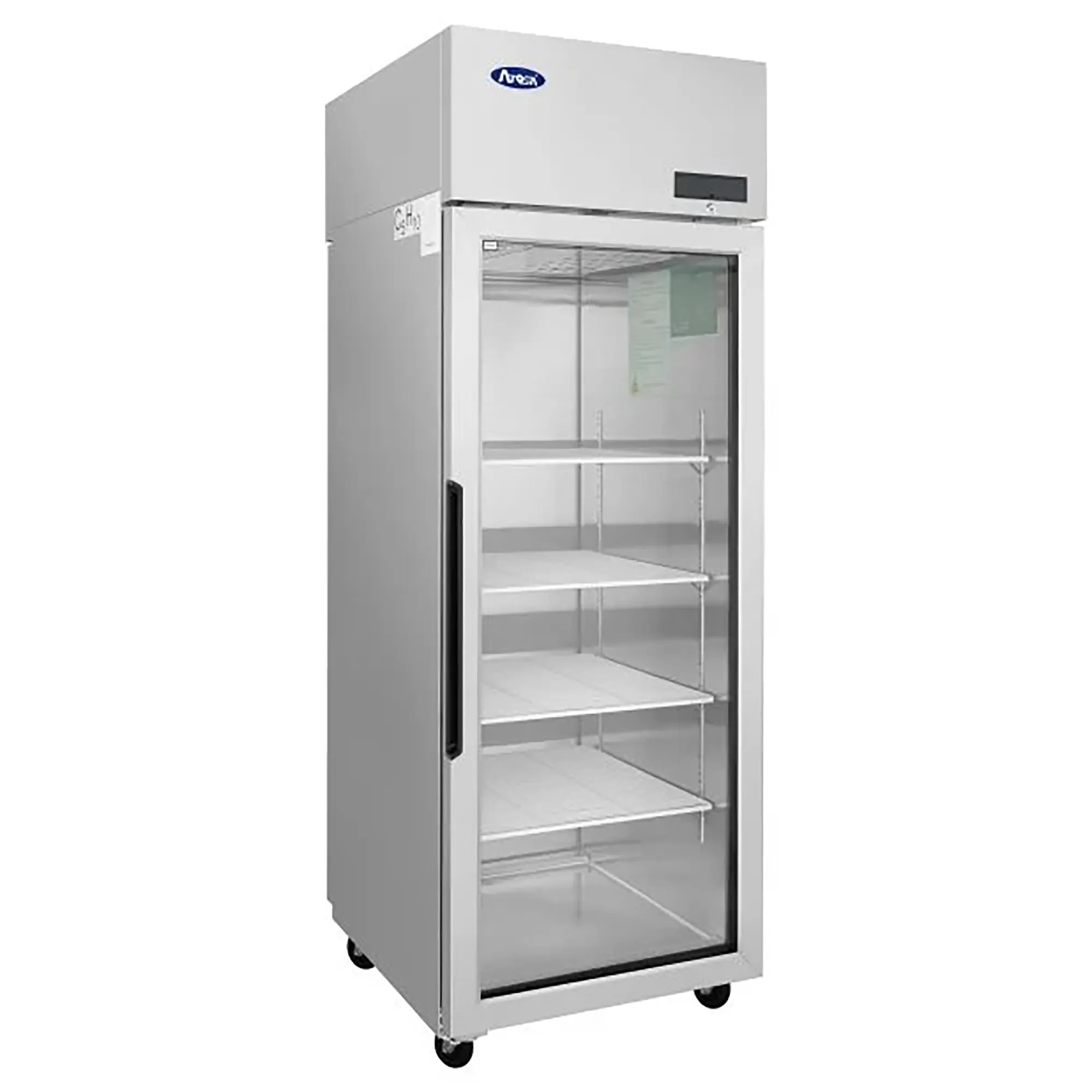 Atosa PLUS-R1-GS-R-PT Single Swing Door 30" Wide Pass Through Display Refrigerator - Right & Left Side Hinged-Phoenix Food Equipment