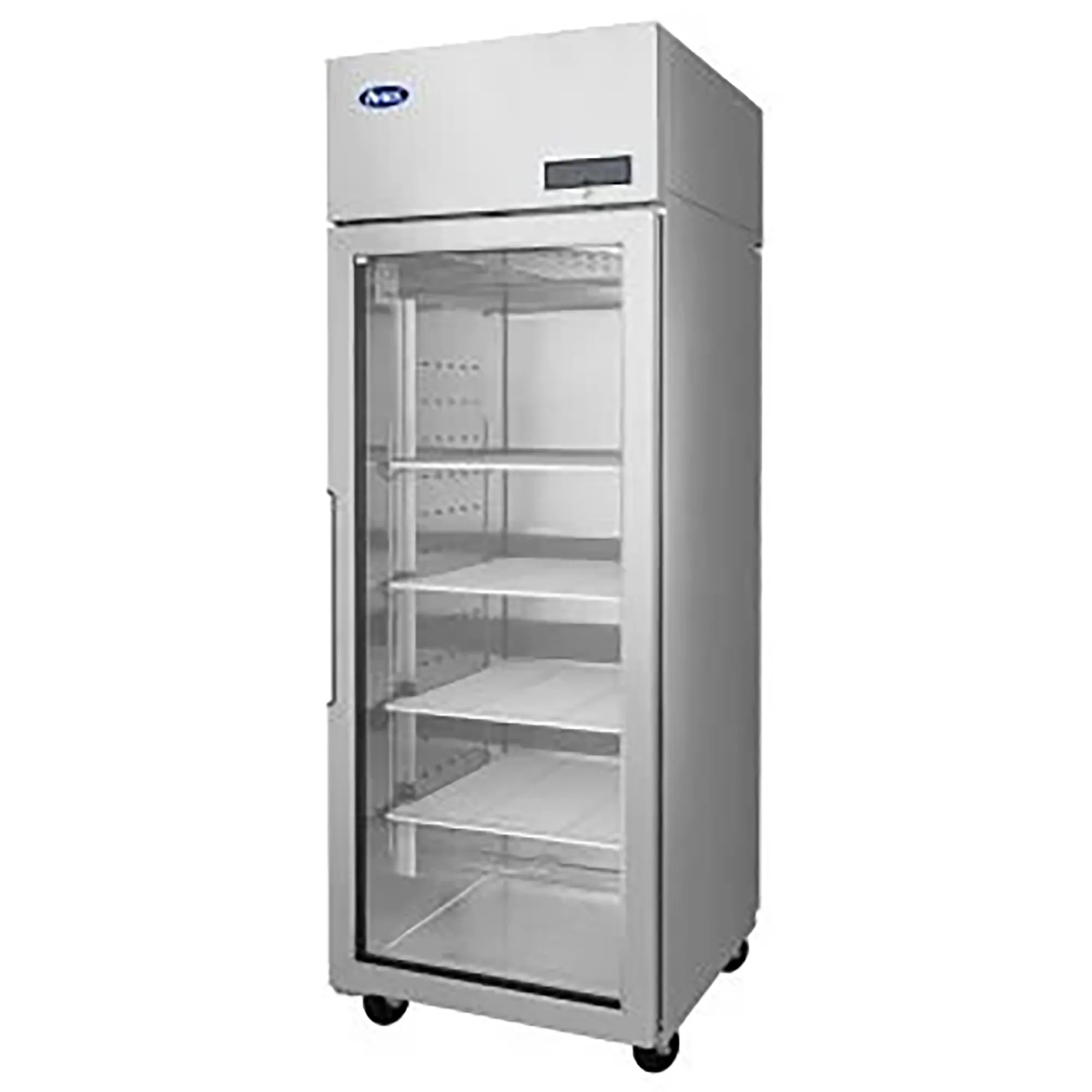 Atosa PLUS-R1-GS-R-PT Single Swing Door 30" Wide Pass Through Display Refrigerator - Right & Left Side Hinged-Phoenix Food Equipment