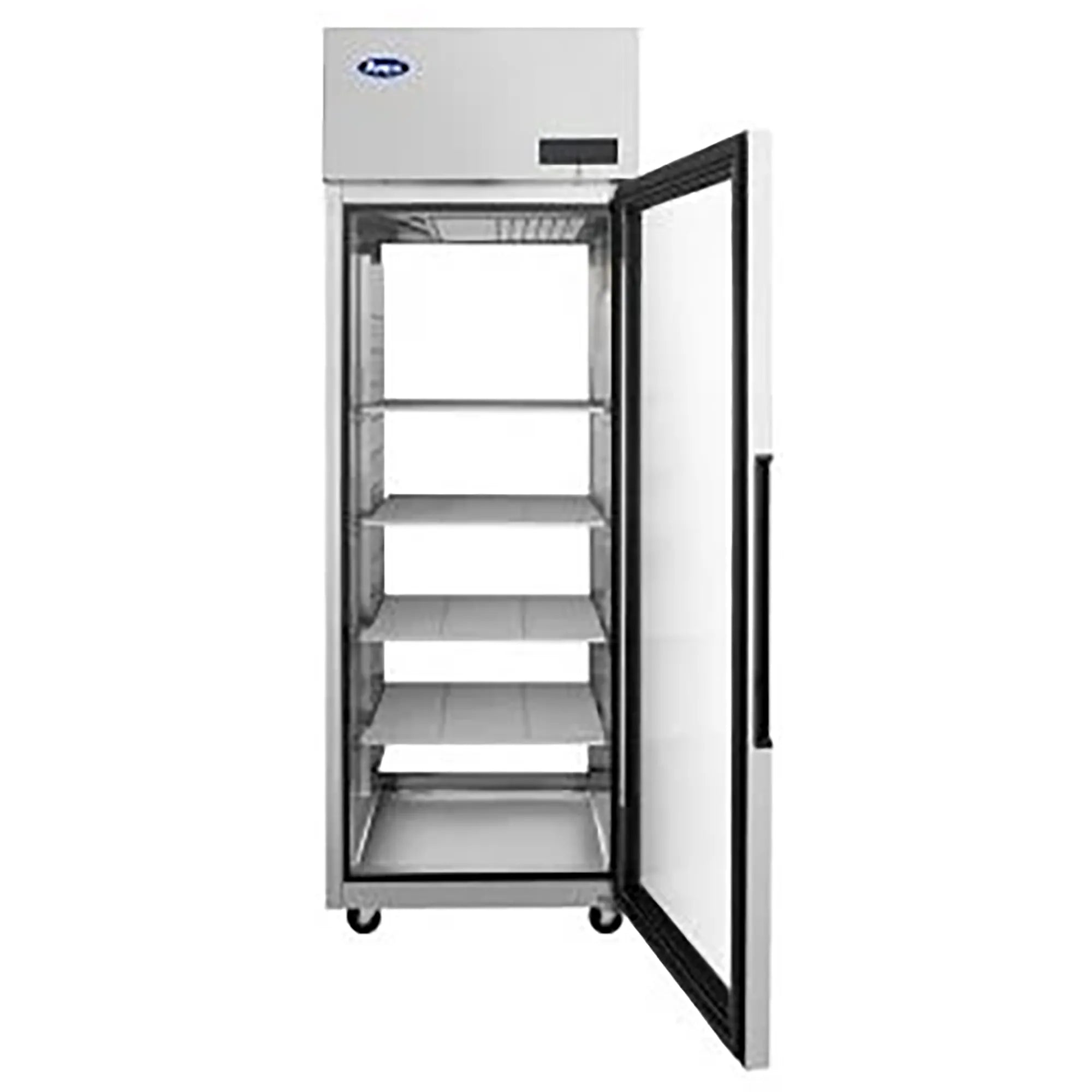 Atosa PLUS-R1-GS-R-PT Single Swing Door 30" Wide Pass Through Display Refrigerator - Right & Left Side Hinged-Phoenix Food Equipment