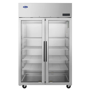 Atosa PLUS-R2-GS-S-PT Double Swing Door 52" Wide Pass Through Display Refrigerator-Phoenix Food Equipment