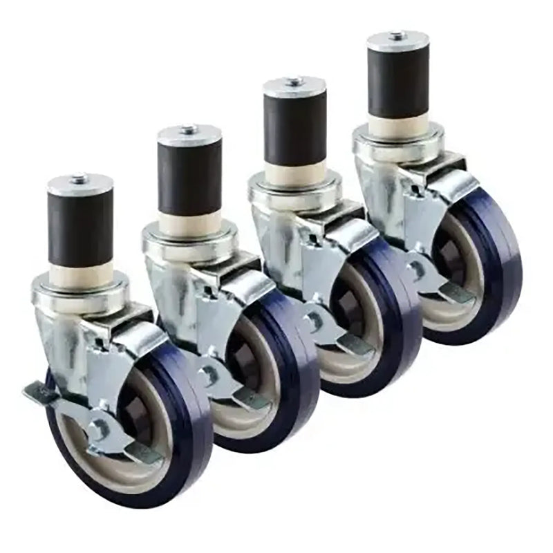 Atosa R06001000053 set of four swivel stem casters with gray wheels for Atosa combi oven stands