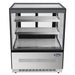 Atosa RDCS-35 36-inch refrigerated bakery display case showing the two glass shelf tiers and lighting