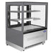 Atosa RDCS-35 36-inch square glass refrigerated pastry display case, angled left view