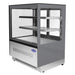 Atosa RDCS-35 36-inch square glass refrigerated pastry display case, angled right view