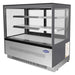 Atosa RDCS-48 48-inch square glass refrigerated pastry display case, angled left view