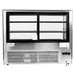 Atosa RDCS-60 60-inch square glass refrigerated pastry display case, angled left view