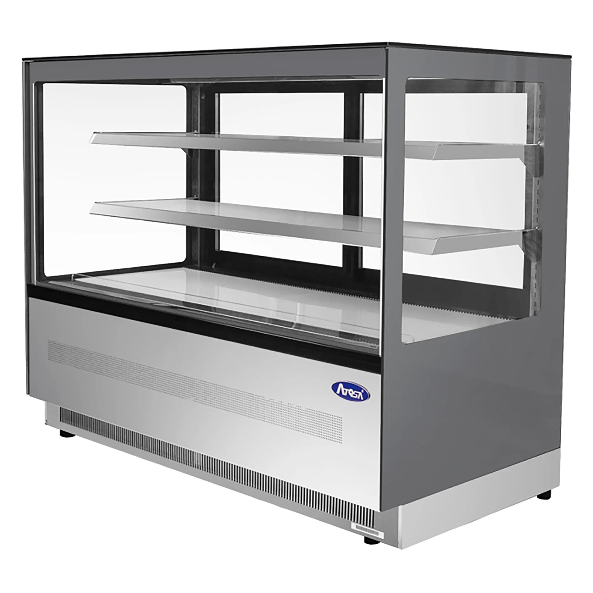 Atosa RDCS-60 Square Glass 2 Tier 60" Refrigerated Pastry Display Case-Phoenix Food Equipment