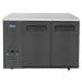 Atosa SBB48GRAUS 48-inch shallow depth black back bar cooler with two solid swing doors, front view