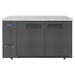 Atosa SBB59GRAUS 59-inch shallow depth black back bar cooler with two solid swing doors, front view