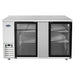 Atosa SBB69GRAUS 69-inch shallow depth stainless steel back bar cooler with two glass swing doors, front view
